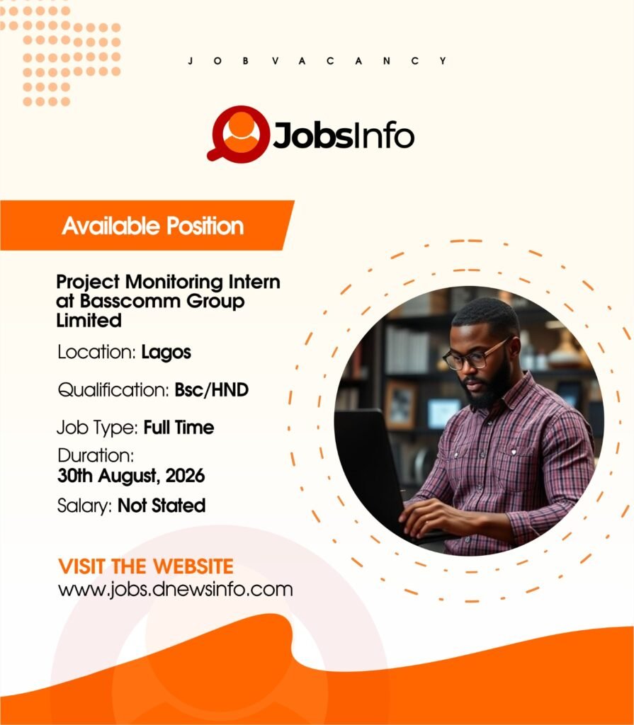 Project Monitoring Intern at Basscomm Group Limited - 11 47