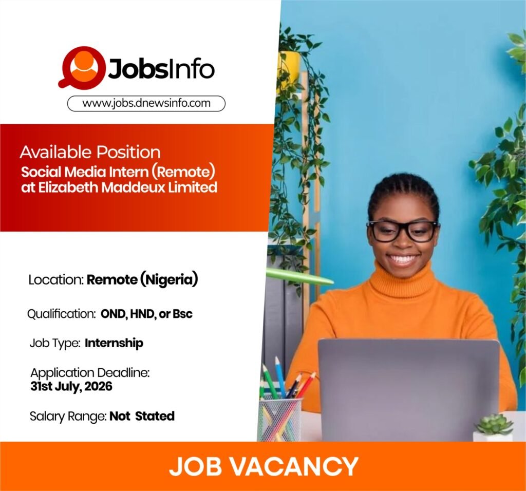 Social Media Intern (Remote) at Elizabeth Maddeux Limited - 11 5