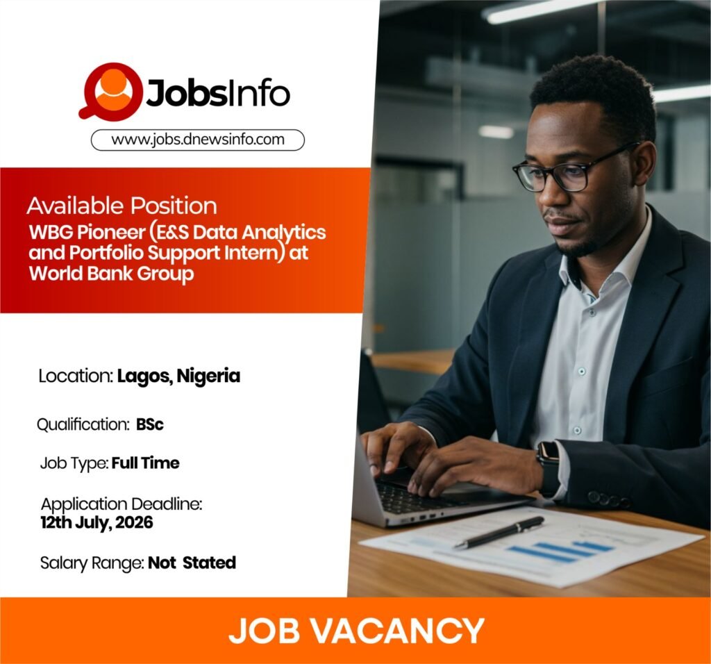 WBG Pioneer (E&S Data Analytics and Portfolio Support Intern) at World Bank Group - 11
