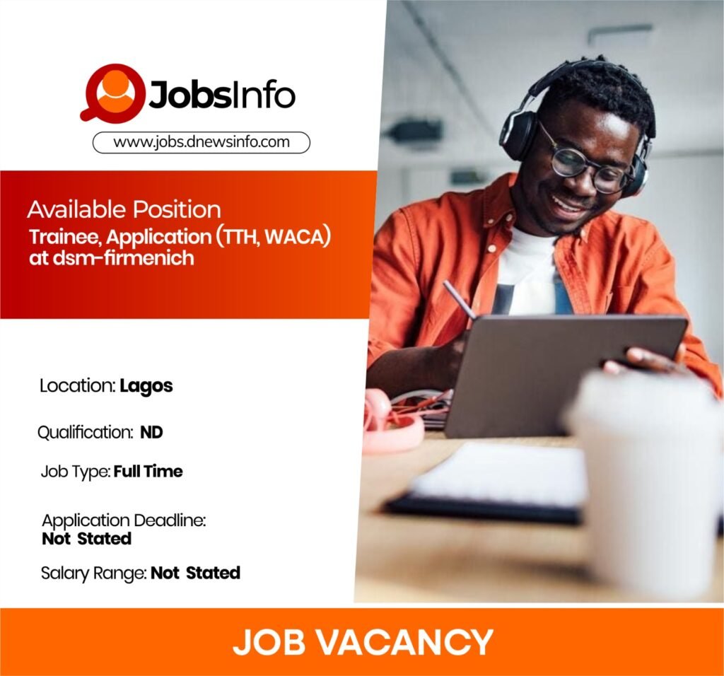 Trainee, Application (TTH, WACA) at dsm-firmenich