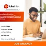 In-House Accountant / Accounts Officer at AAA Medi-Calibrations Limited