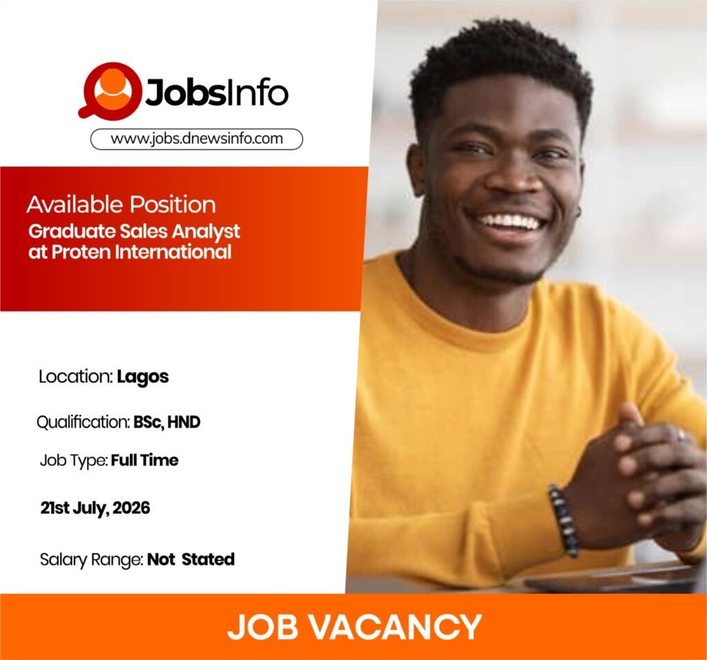Graduate Sales Analyst at Proten International
