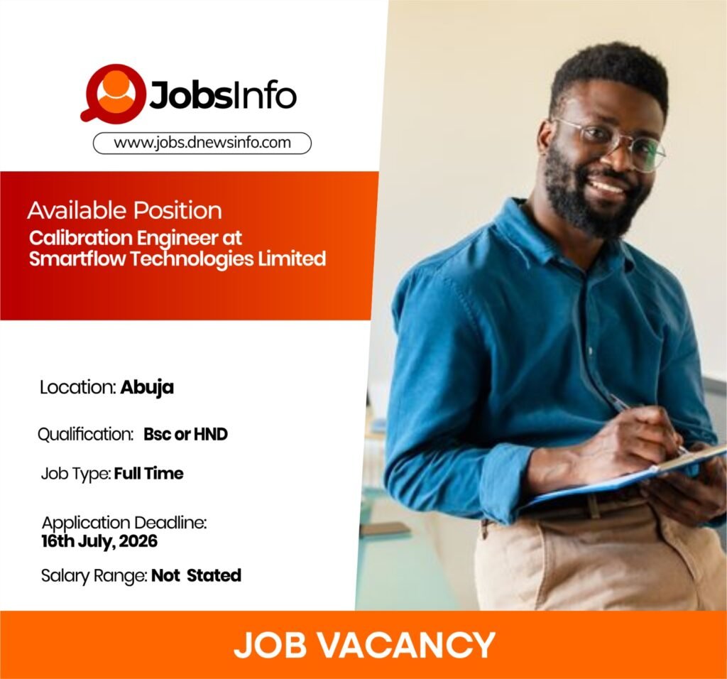 Calibration Engineer at Smartflow Technologies Limited