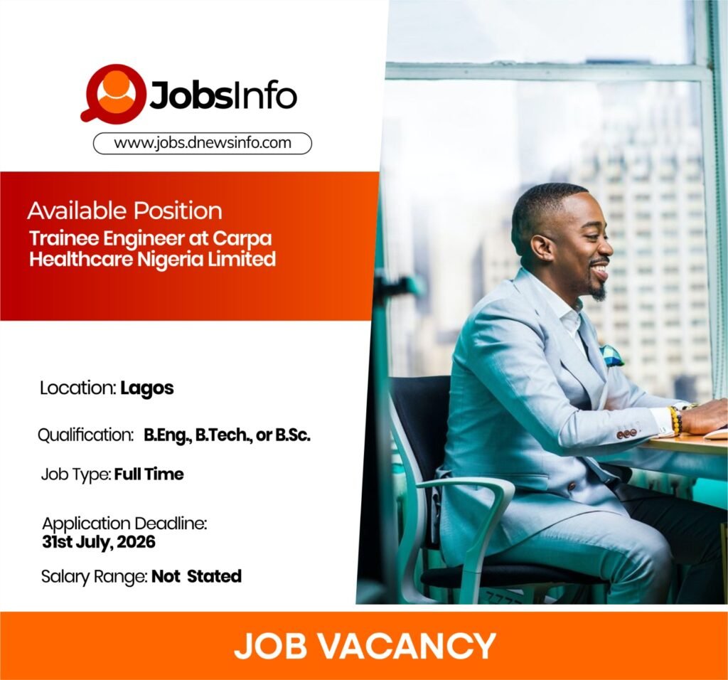 Trainee Engineer at Carpa Healthcare Nigeria Limited