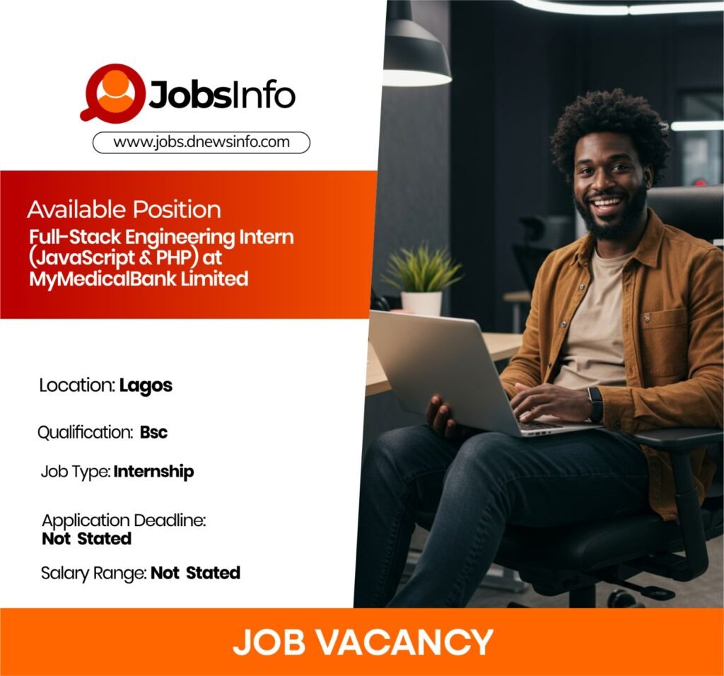 Full-Stack Engineering Intern (JavaScript & PHP) at MyMedicalBank Limited