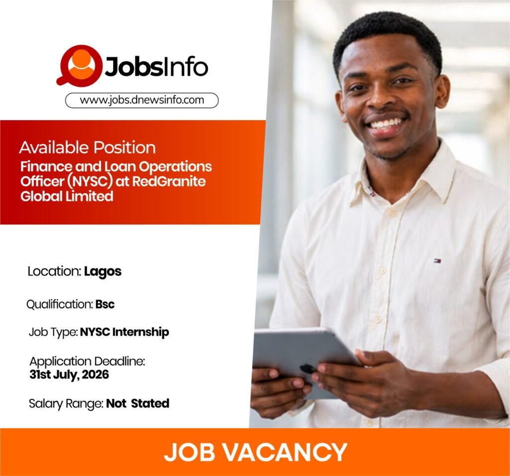 Finance and Loan Operations Officer (NYSC) at RedGranite Global Limited