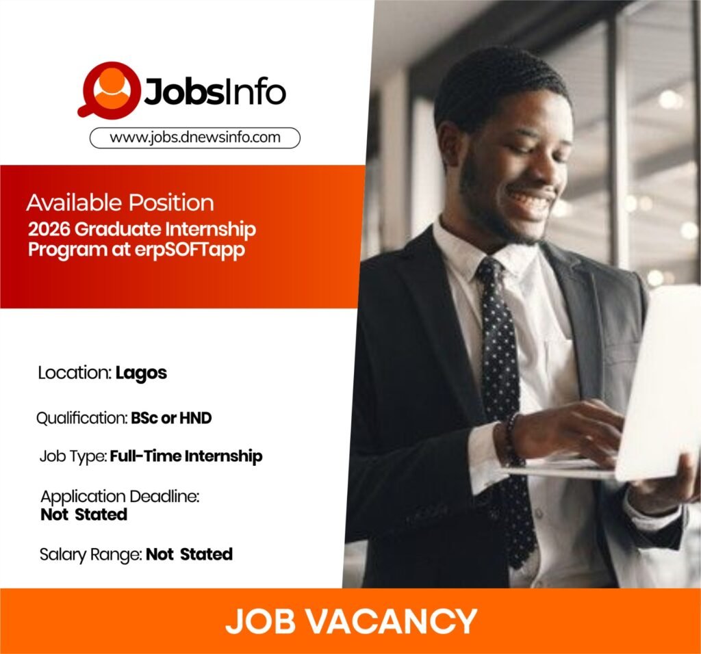 2026 Graduate Internship Program at erpSOFTapp