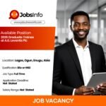 2026 Graduate Trainee at A.G. Leventis Plc