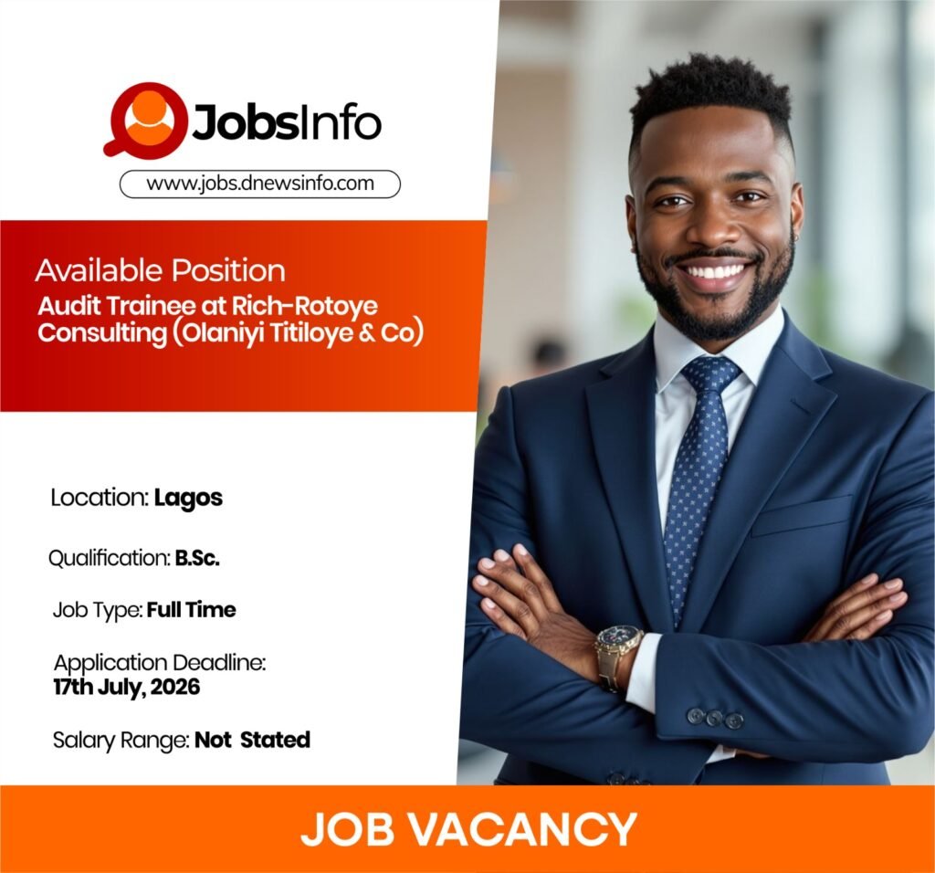 Audit Trainee at Rich-Rotoye Consulting (Olaniyi Titiloye & Co)