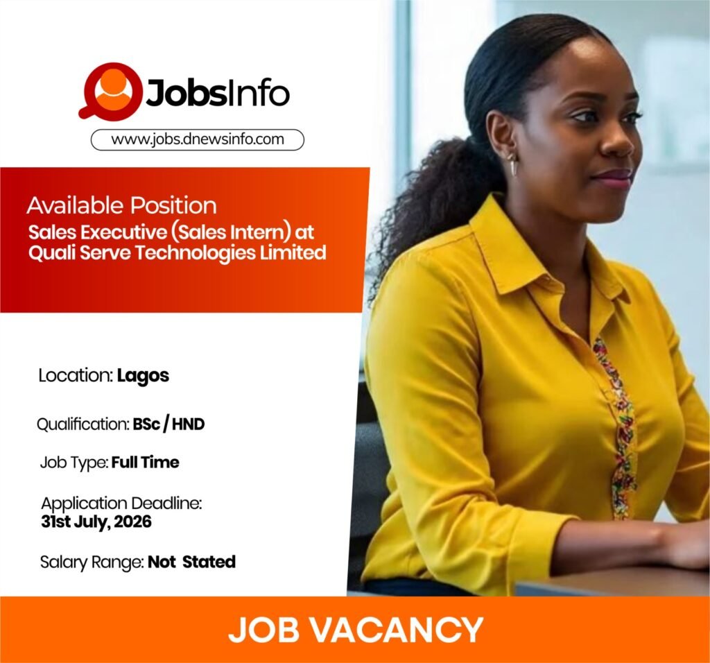 Sales Executive (Sales Intern) at Quali Serve Technologies Limited