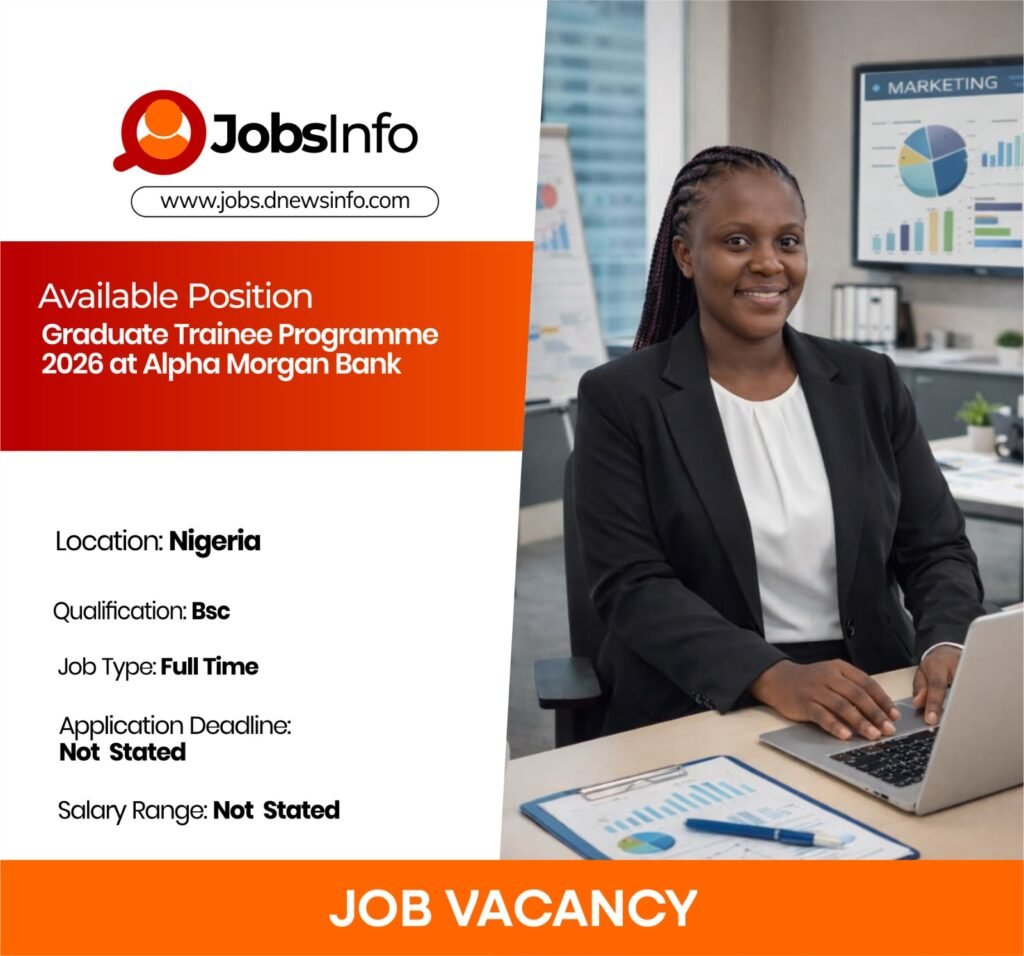 Graduate Trainee Programme 2026 at Alpha Morgan Bank