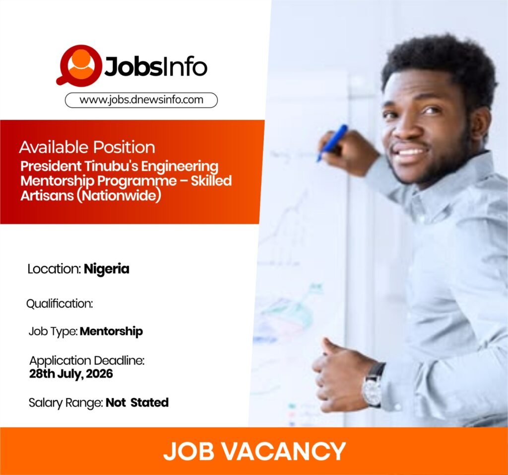 President Tinubu's Engineering Mentorship Programme – Skilled Artisans (Electrical & Civil Trades)