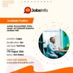 Junior Accountant (Entry Level) at Fortesoft Systems Limited–NIIT