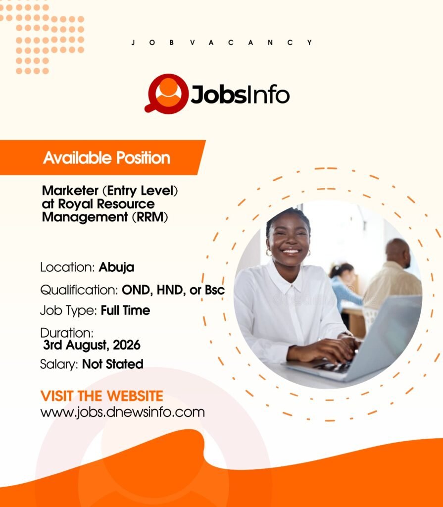 Marketer (Entry Level) at Royal Resource Management (RRM)