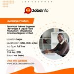 Technical Trainee Engineer (Beverage & Liquid Food Production) at Maticline Industries Nigeria Limited