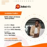 NYSC Intern at Grace Moni Limited