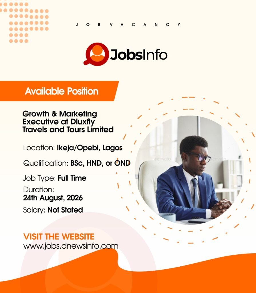 Growth & Marketing Executive at Dluxfly Travels and Tours Limited - 11 10