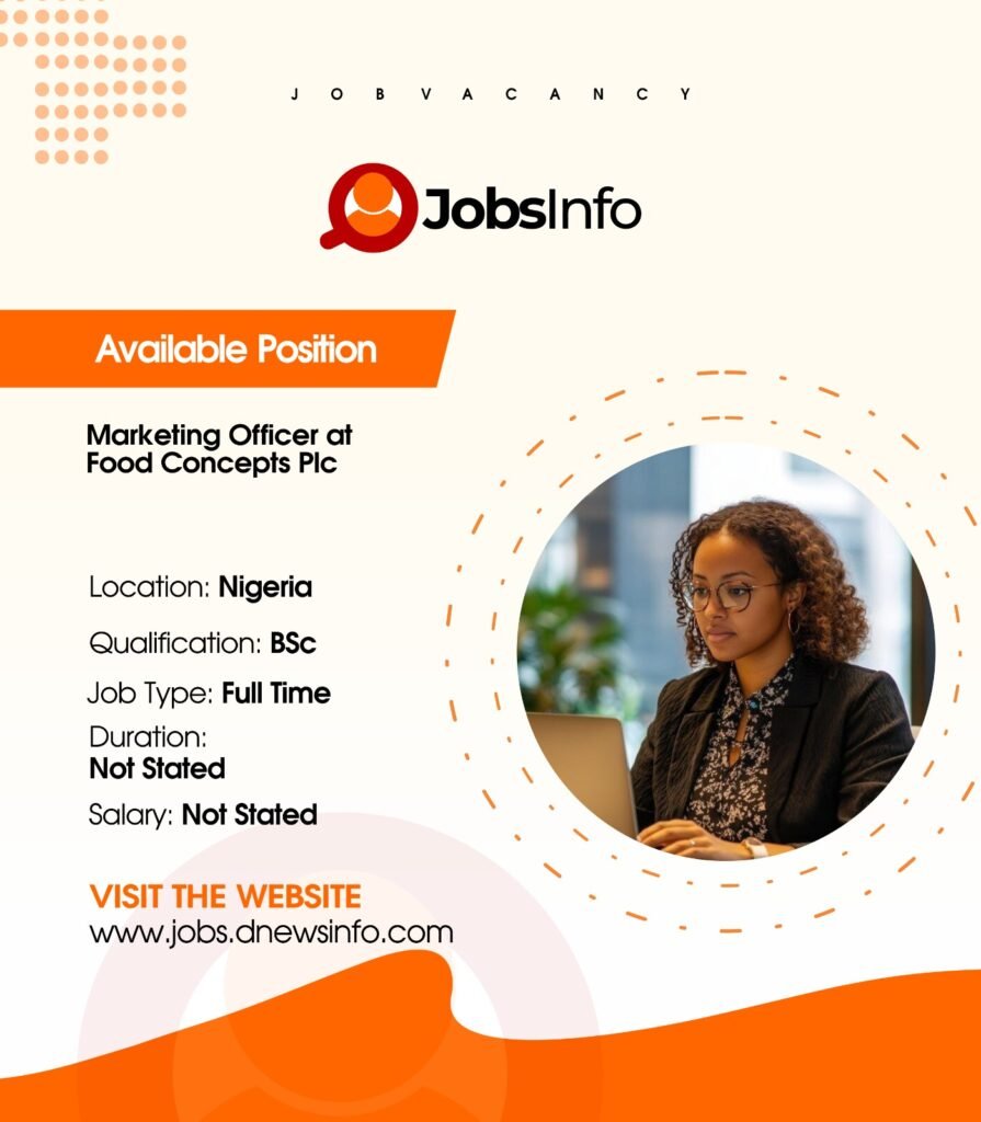 Marketing Officer at Food Concepts Plc - 11 14