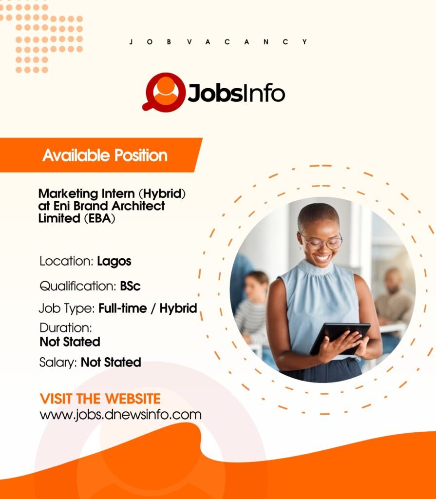 Marketing Intern (Hybrid) at Eni Brand Architect Limited (EBA) - 11 15