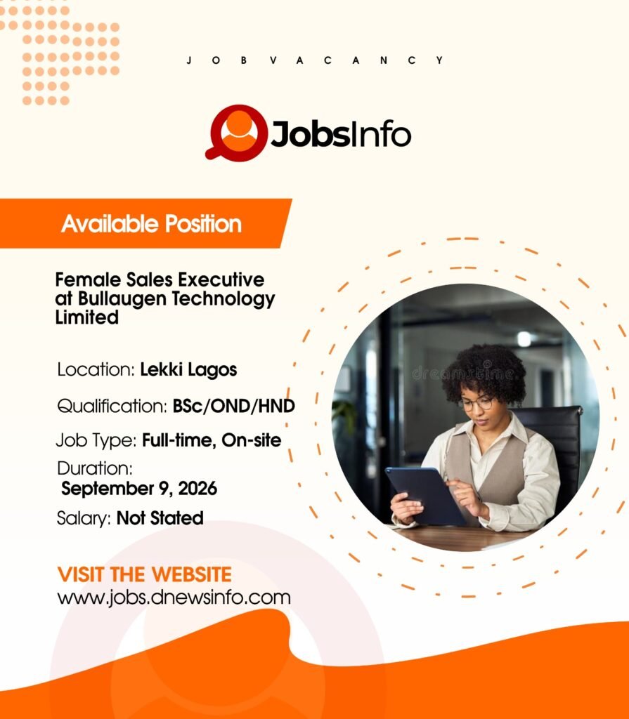 Female Sales Executive at Bullaugen Technology Limited - 11 28