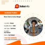 Store Clerk at Julius Berger