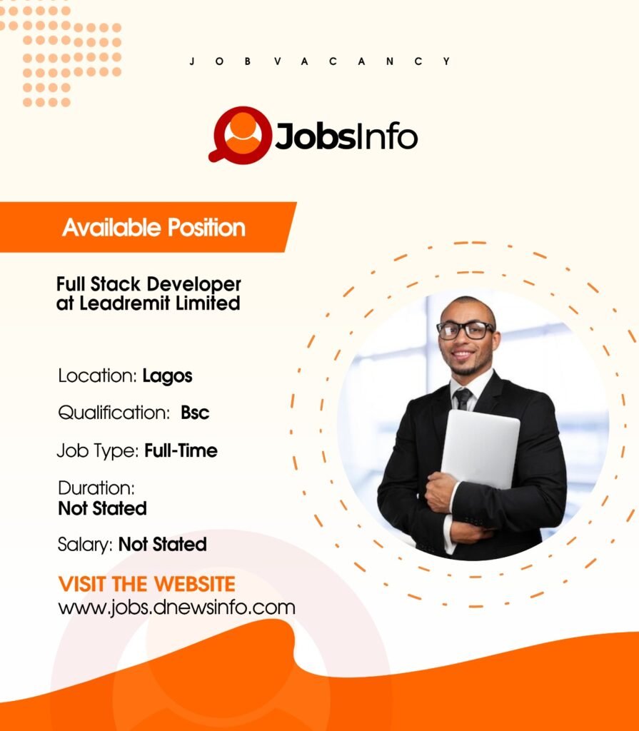 Full Stack Developer at Leadremit Limited - 11 41