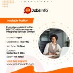 Executive Assistant to the MD/CEO at Roundsquare Integrated Services Limited