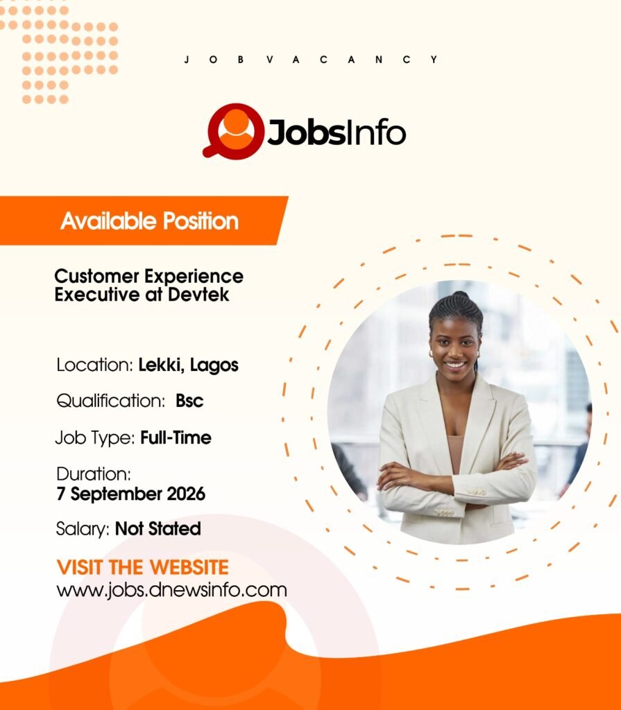 Customer Experience Executive at Devtek - 11 44
