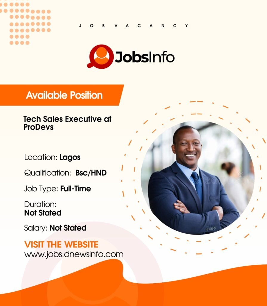 Tech Sales Executive at ProDevs - 11 46