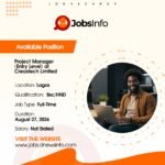Project Manager (Entry Level) at Creastech Limited