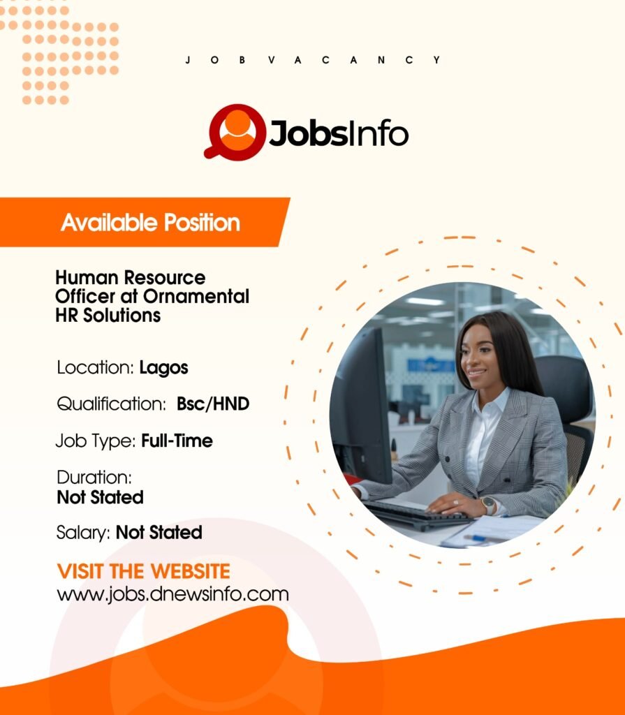 Human Resource Officer at Ornamental HR Solutions - 11 51