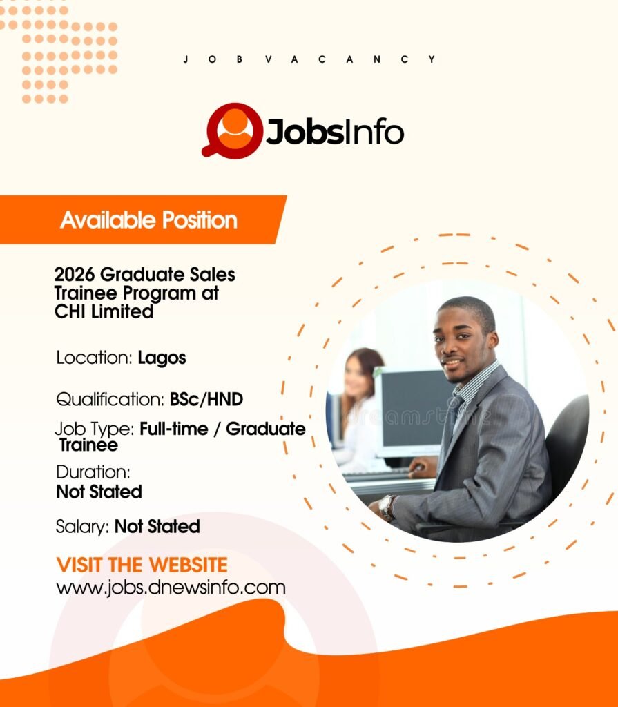 2026 Graduate Sales Trainee Program at CHI Limited - 11 56