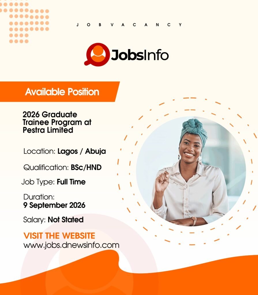 2026 Graduate Trainee Program at Pestra Limited - 11 59