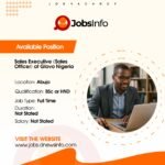 Sales Executive (Sales Officer) at Glovo Nigeria