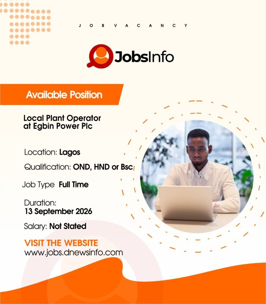 Local Plant Operator at Egbin Power Plc - 11 11