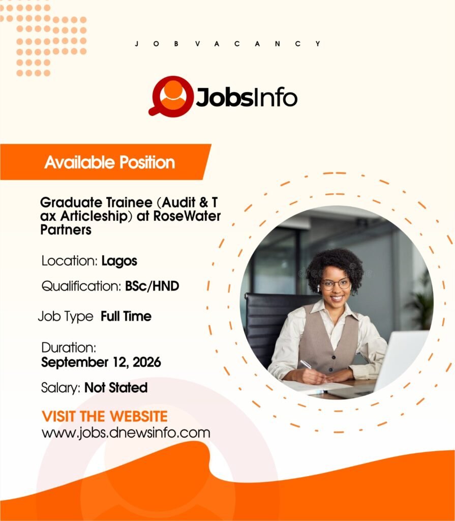 Graduate Trainee (Audit & Tax Articleship) at RoseWater Partners - 11 7