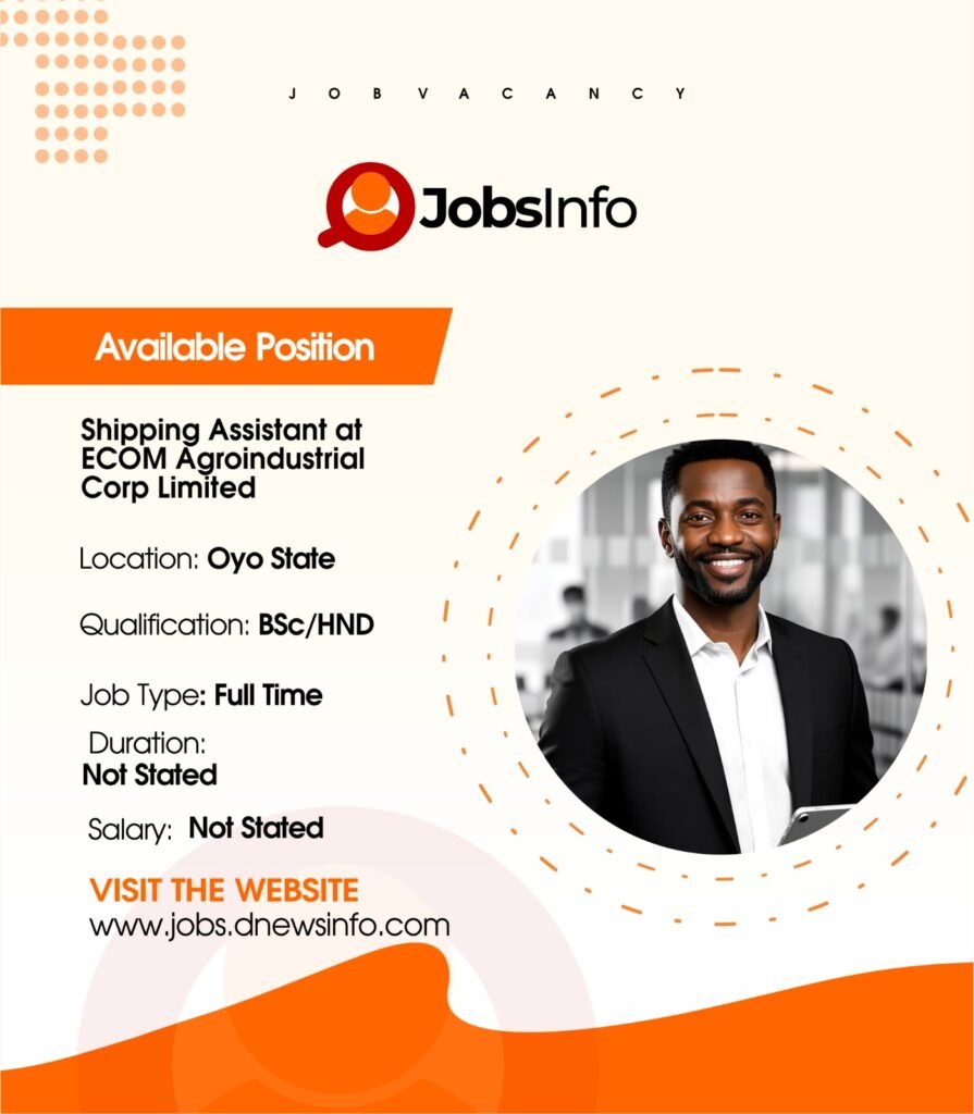 Shipping Assistant at ECOM Agroindustrial Corp Limited - 11 41