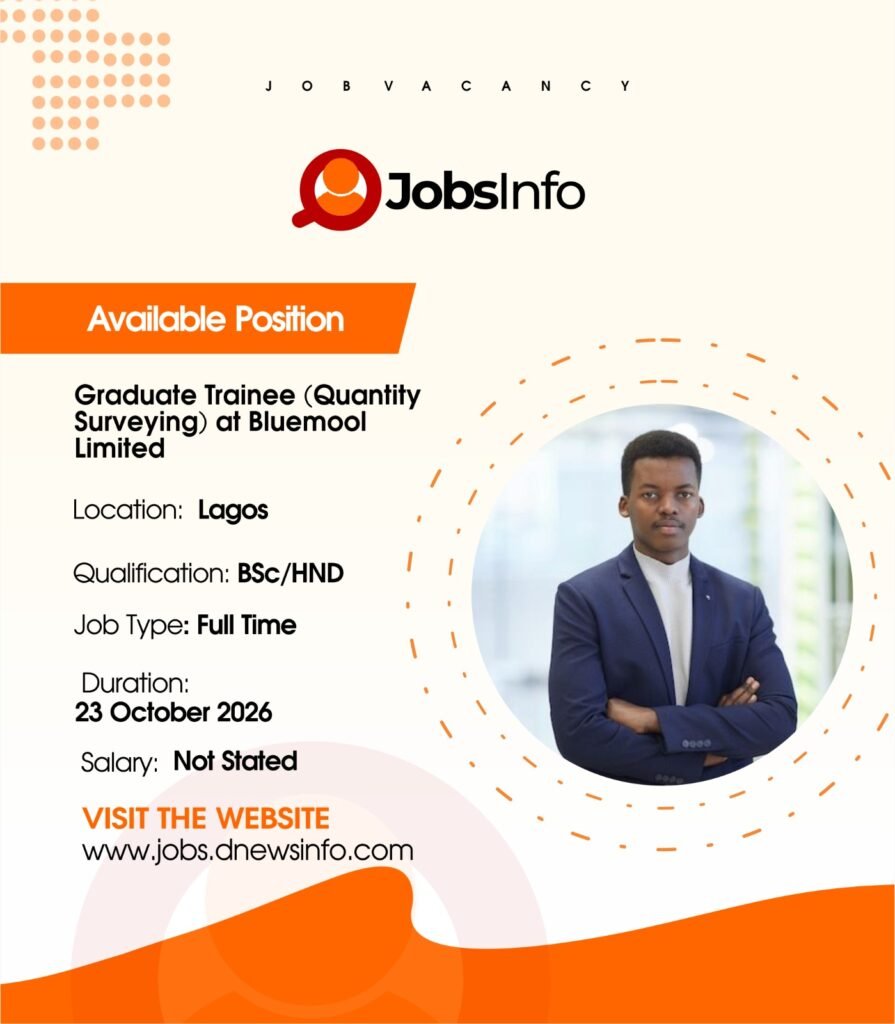 Graduate Trainee (Quantity Surveying) at Bluemool Limited